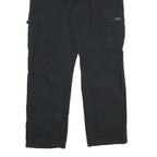 WRANGLER Mens Black Cotton Blend Relaxed Cargo Trousers W36 L30 Workwear