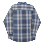 MICKEY INC Mens Blue Check Shirt L Button Down Cotton Blend Casual