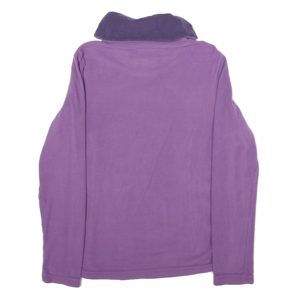 QUECHUA Womens Purple Plain Roll Neck Basic Knit L Jumper Outdoor Polyester