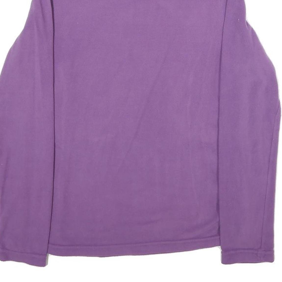 QUECHUA Womens Purple Plain Roll Neck Basic Knit L Jumper Outdoor Polyester