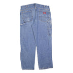 DICKIES Mens Relaxed Jeans Blue Denim W38 L30 Workwear Carpenter Casual Zip