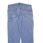 DICKIES Mens Relaxed Jeans Blue Denim W38 L30 Workwear Carpenter Casual Zip