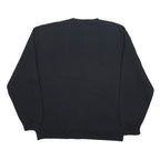 RUSSELL ATHLETIC Mens Black Cotton Blend Crew Neck M Plain Casual Sweatshirt