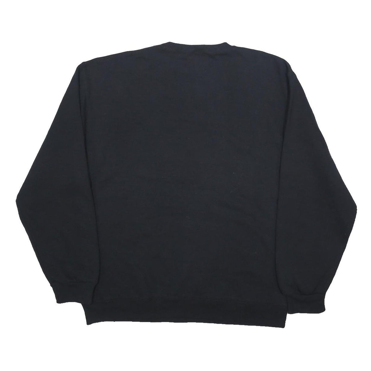 RUSSELL ATHLETIC Mens Black Cotton Blend Crew Neck M Plain Casual Sweatshirt