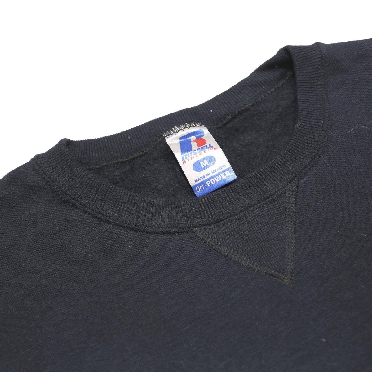 RUSSELL ATHLETIC Mens Black Cotton Blend Crew Neck M Plain Casual Sweatshirt