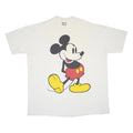DISNEY Womens White Mickey Mouse Graphic T-Shirt One Size Short Sleeve Crew Neck