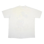 DISNEY Womens White Mickey Mouse Graphic T-Shirt One Size Short Sleeve Crew Neck