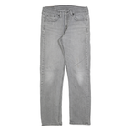 LEVI'S 514 Classic Mens Jeans Grey Regular Straight Denim Light W32 L29 Zip