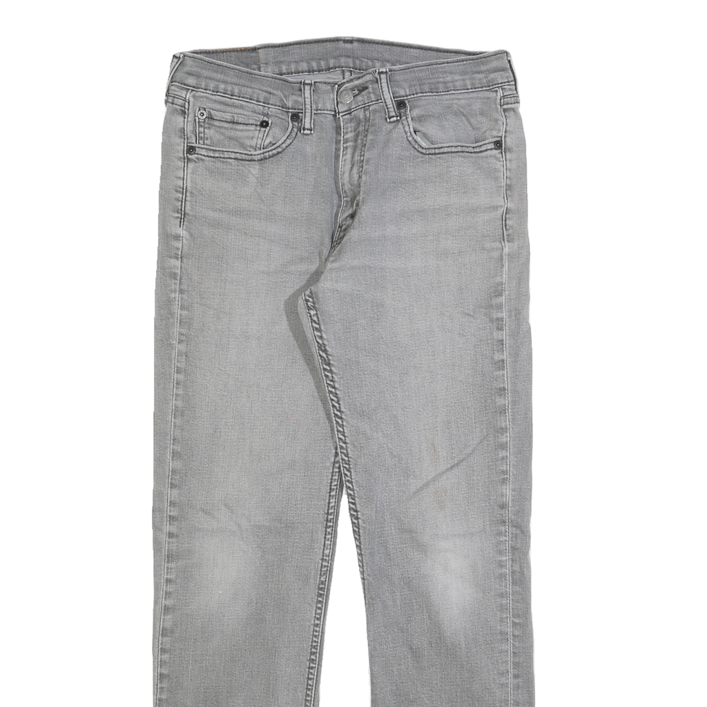 LEVI'S 514 Classic Mens Jeans Grey Regular Straight Denim Light W32 L29 Zip