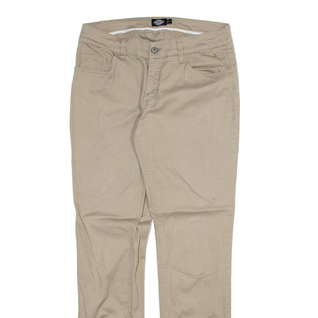 DICKIES Womens Trousers Beige Slim Straight W30 L31