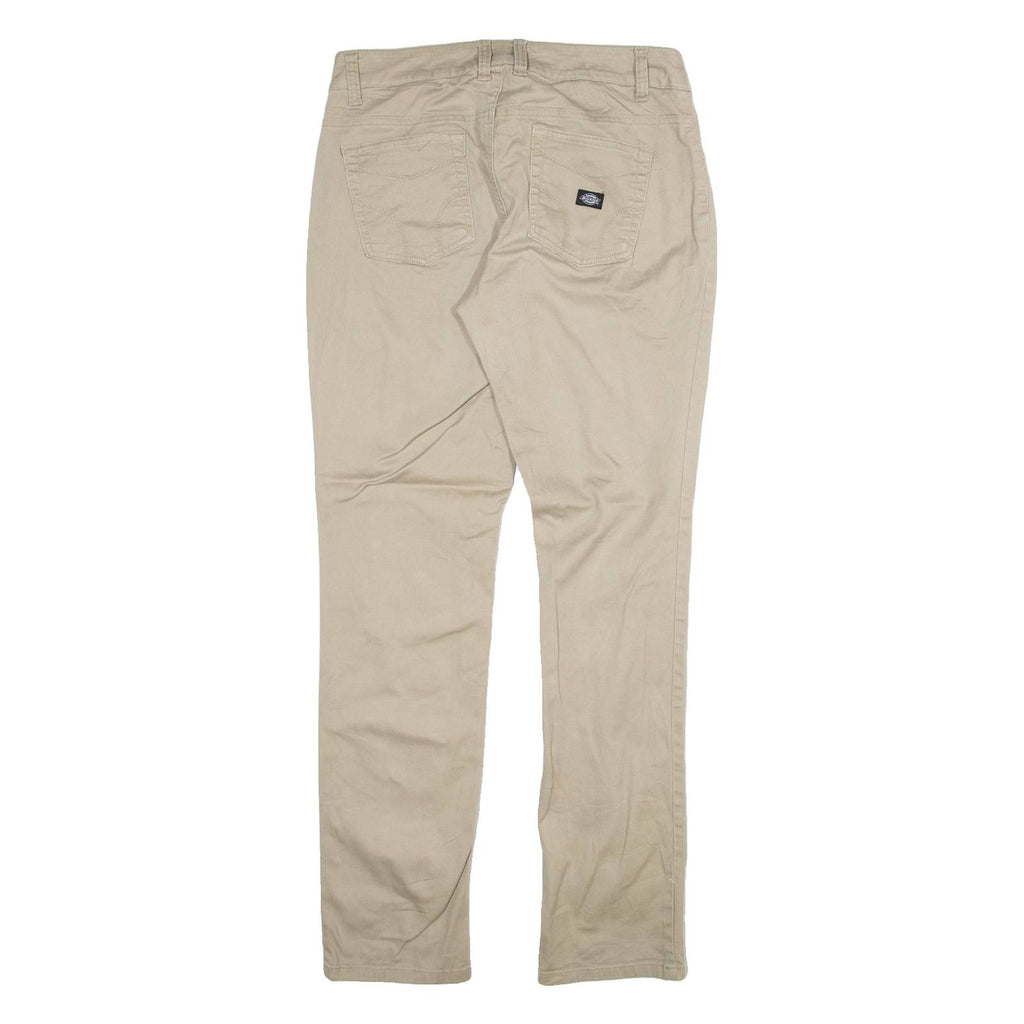 DICKIES Womens Trousers Beige Slim Straight W30 L31