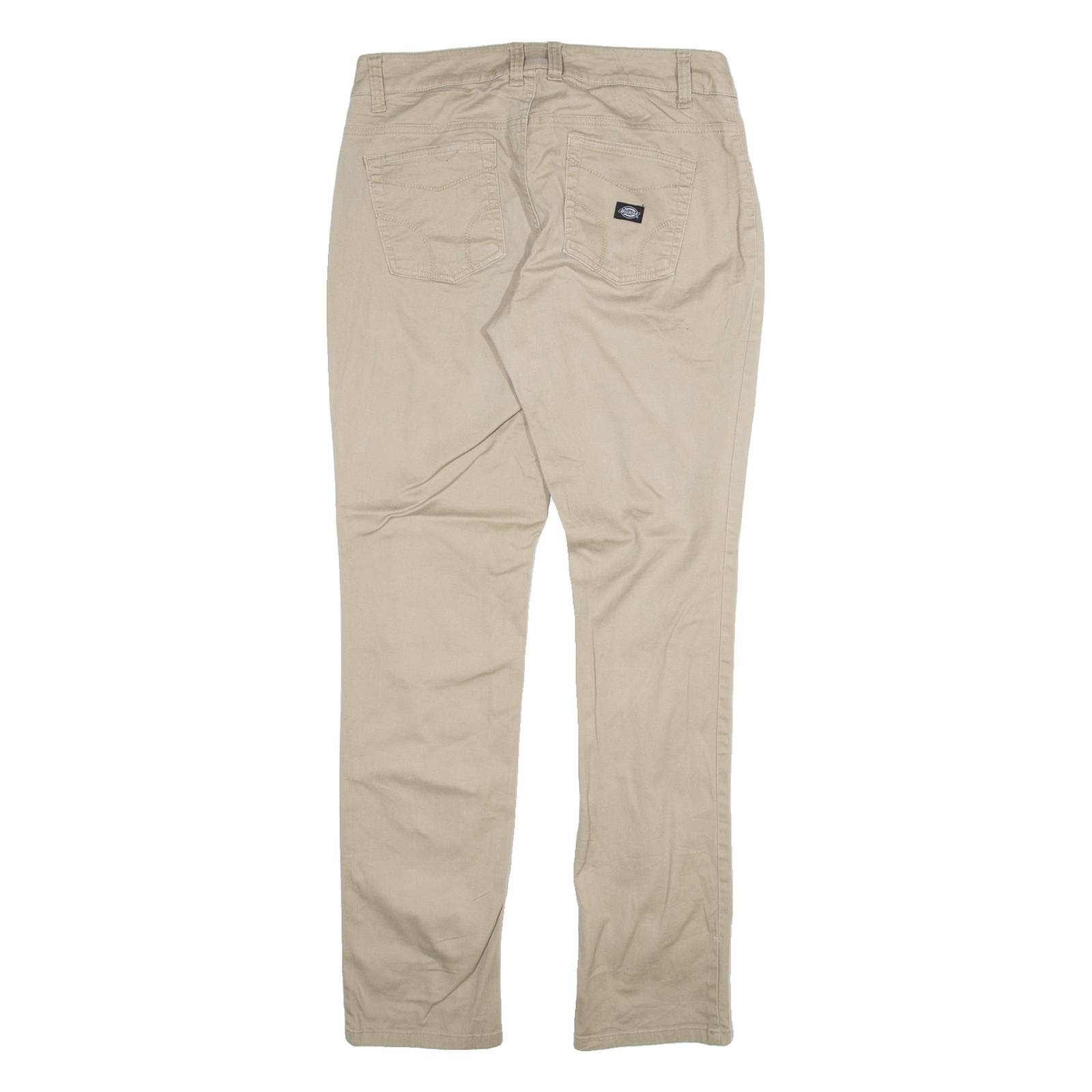 DICKIES Womens Trousers Beige Slim Straight W30 L31