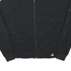 ADIDAS Womens Black Bomber Jacket S Polyester Blend Plain Zip Casual Lightweight