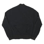 ADIDAS Womens Black Bomber Jacket S Polyester Blend Plain Zip Casual Lightweight