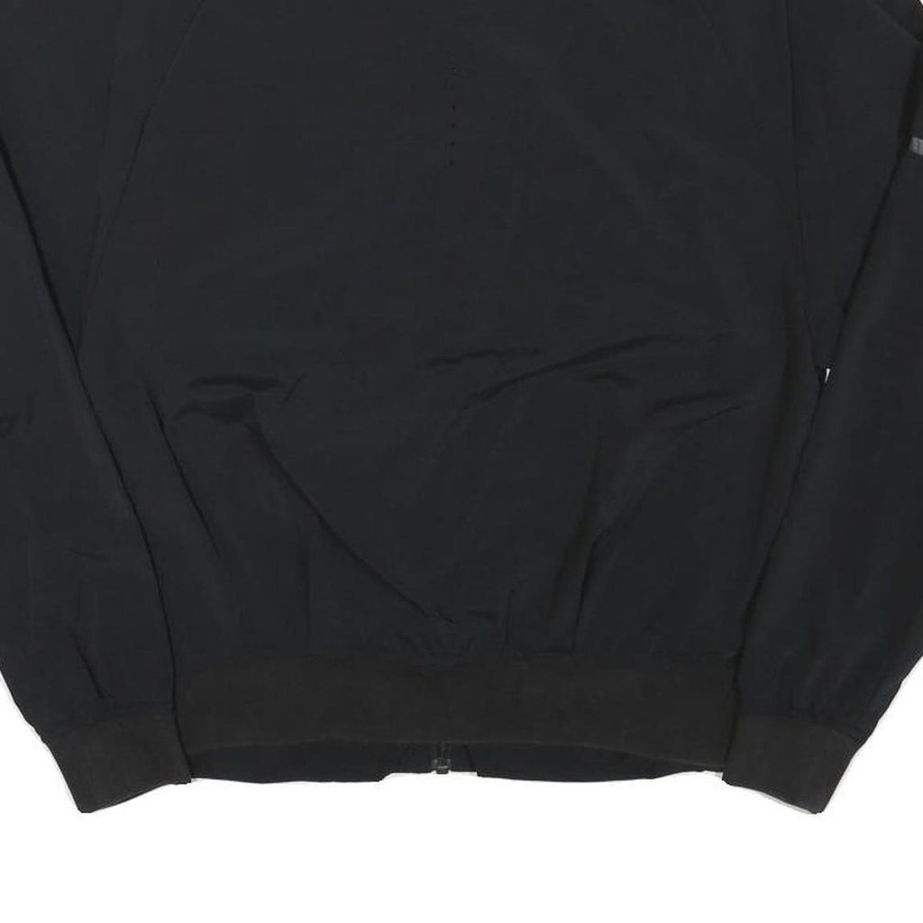 ADIDAS Womens Black Bomber Jacket S Polyester Blend Plain Zip Casual Lightweight