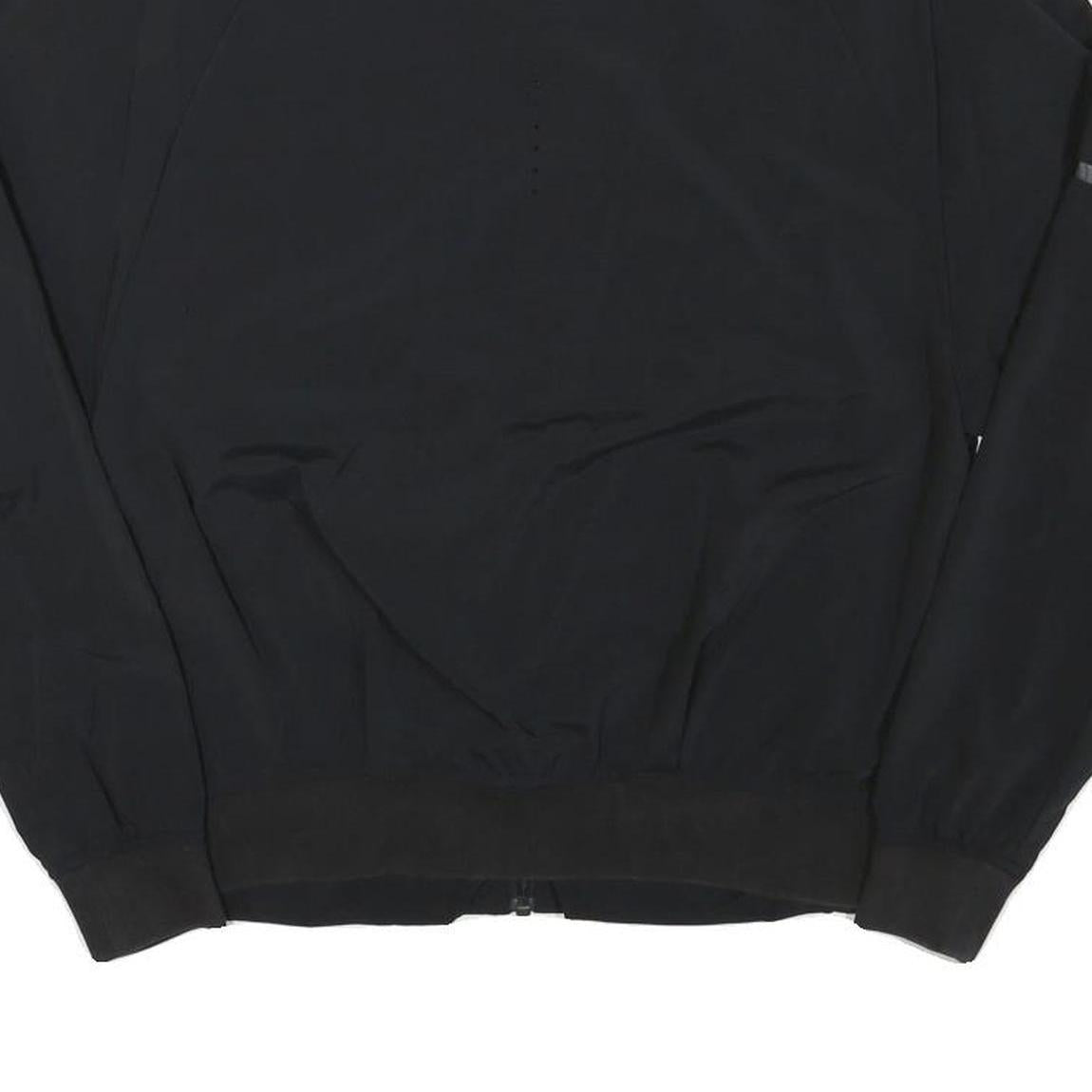 ADIDAS Womens Black Bomber Jacket S Polyester Blend Plain Zip Casual Lightweight