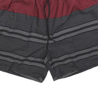 NAUTICA Mens Shorts Red & Black Striped XL W34 Casual Drawstring Swimwear