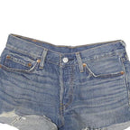 LEVI'S Womens Blue Denim Casual Cut-Off Shorts M W28 Distressed