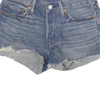 LEVI'S Womens Blue Denim Casual Cut-Off Shorts M W28 Distressed