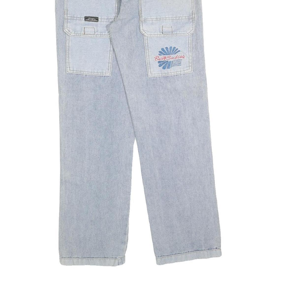 Mens Blue Relaxed Straight Denim Light W30 L30 Casual Workwear Jeans