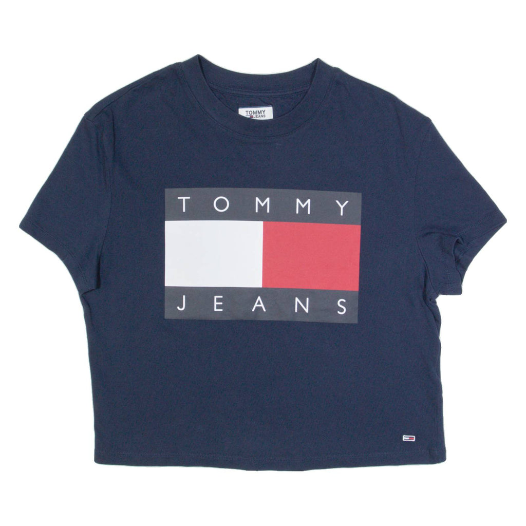 TOMMY JEANS Cropped Womens T-Shirt Blue S