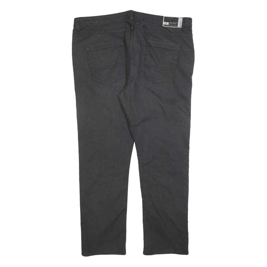 ENGELBERT STRAUSS Mens Jeans Black Regular Straight Denim W46 L32 Workwear