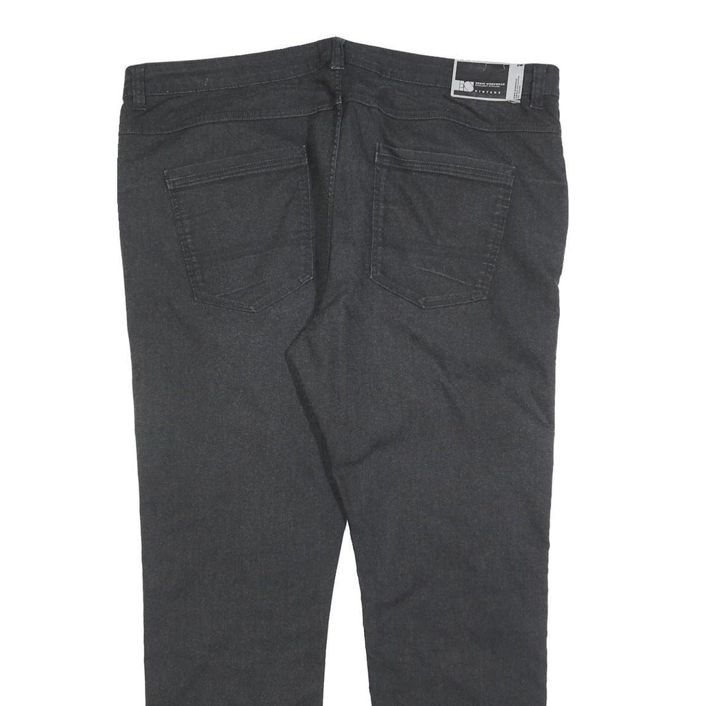 ENGELBERT STRAUSS Mens Jeans Black Regular Straight Denim W46 L32 Workwear