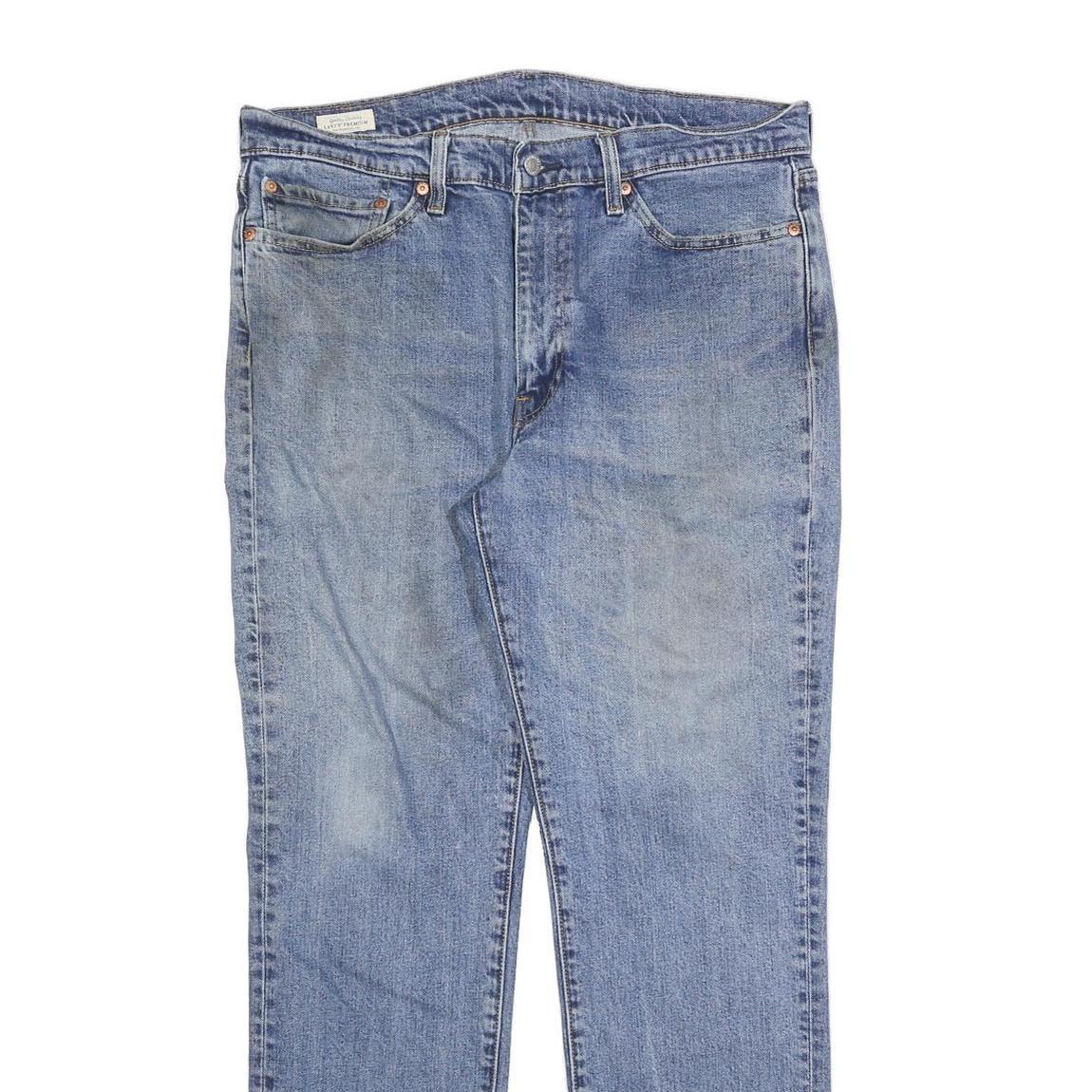 LEVI'S 511 Slim Mens Jeans Blue Slim Skinny Denim Light Cotton Blend W36 L32 Zip