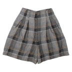 EMIS Womens Casual Shorts Grey Check XS W26
