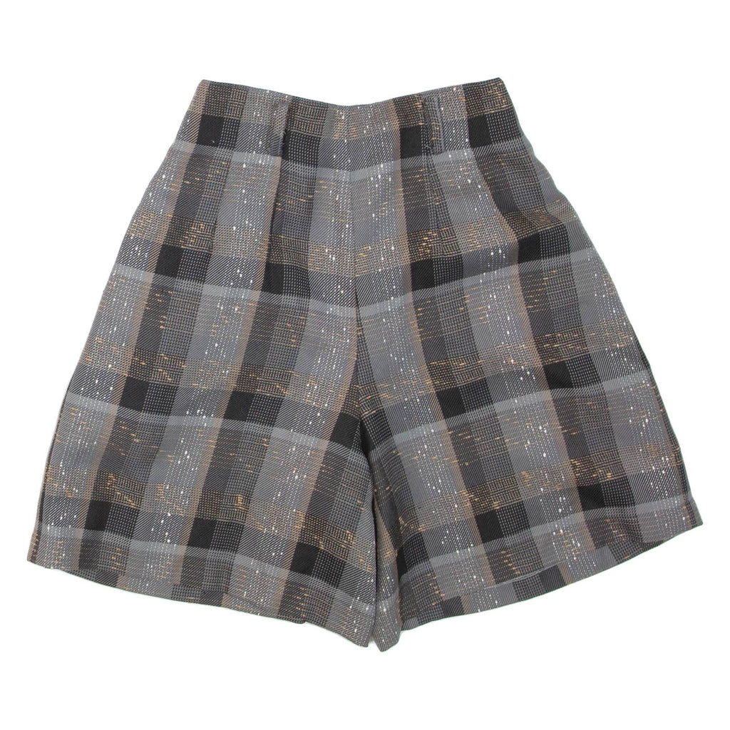 EMIS Womens Casual Shorts Grey Check XS W26