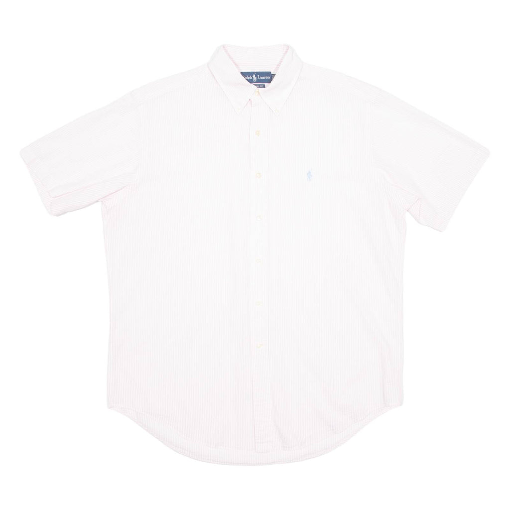 RALPH LAUREN Mens Shirt Pink Striped L