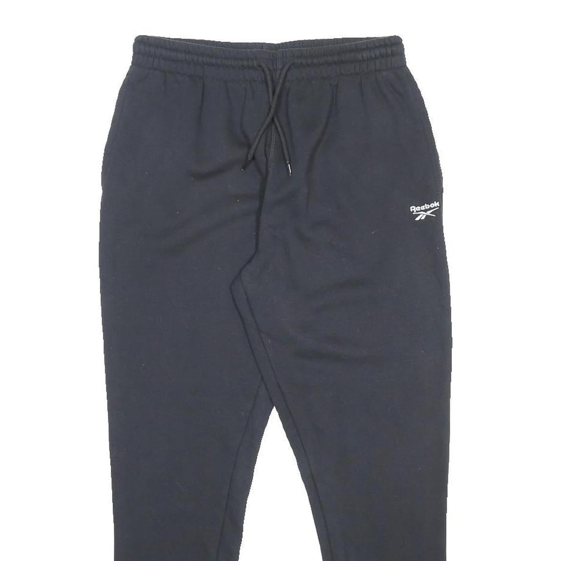 REEBOK Mens Joggers Black M W30 L27 Slim Tapered Cotton Blend Casual Wear