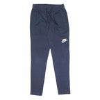 NIKE Mens Joggers Blue XS W26 L26 Cotton Blend Slim Tapered Fit Pocket Detail