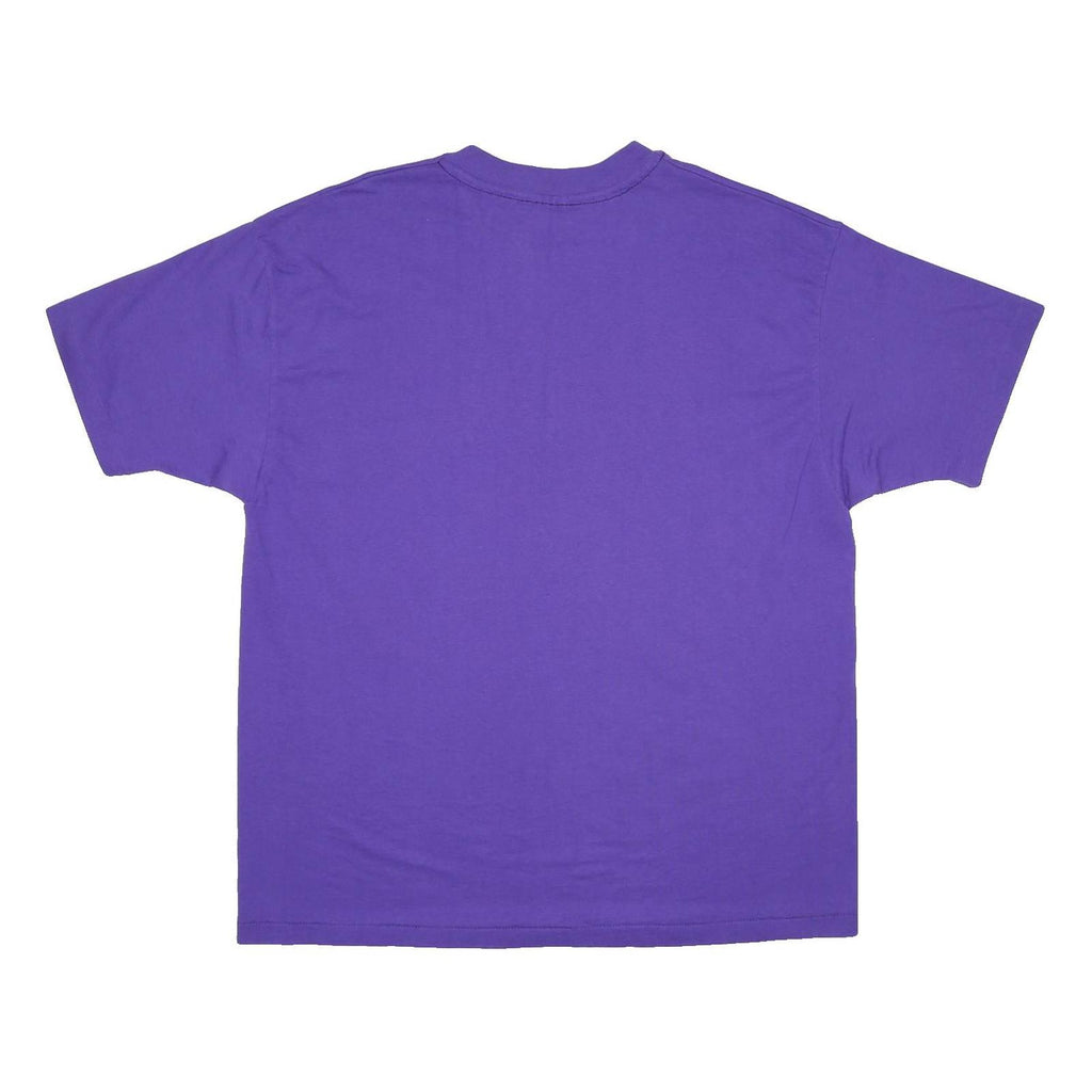 HANES Mens Purple Yellow Los Angeles Lakers Graphic T-Shirt XL Short Sleeve Crew