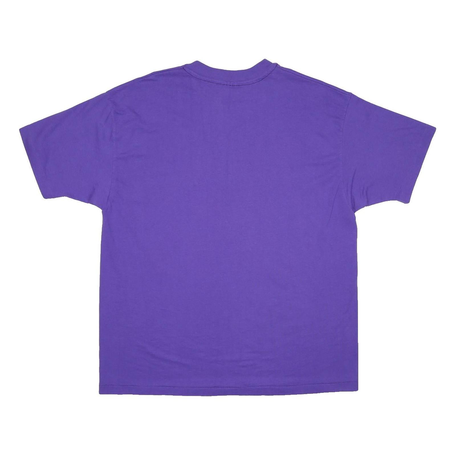 HANES Mens Purple Yellow Los Angeles Lakers Graphic T-Shirt XL Short Sleeve Crew