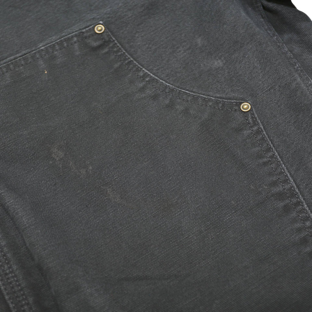 CARHARTT Mens Cotton Black Relaxed Straight Trousers W34 L32 Durable Workwear
