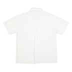 PACIFIC Mens White Cotton Blend Shirt L Casual Short Sleeve Front Pockets
