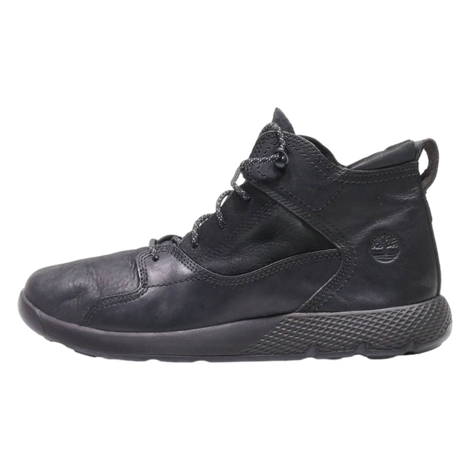 TIMBERLAND Lace-Up Boots Black Leather Mens UK 5.5