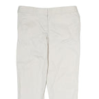 J. CREW Womens White Regular Fit Straight Leg Cotton Blend Trousers W32 L25