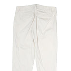 J. CREW Womens White Regular Fit Straight Leg Cotton Blend Trousers W32 L25