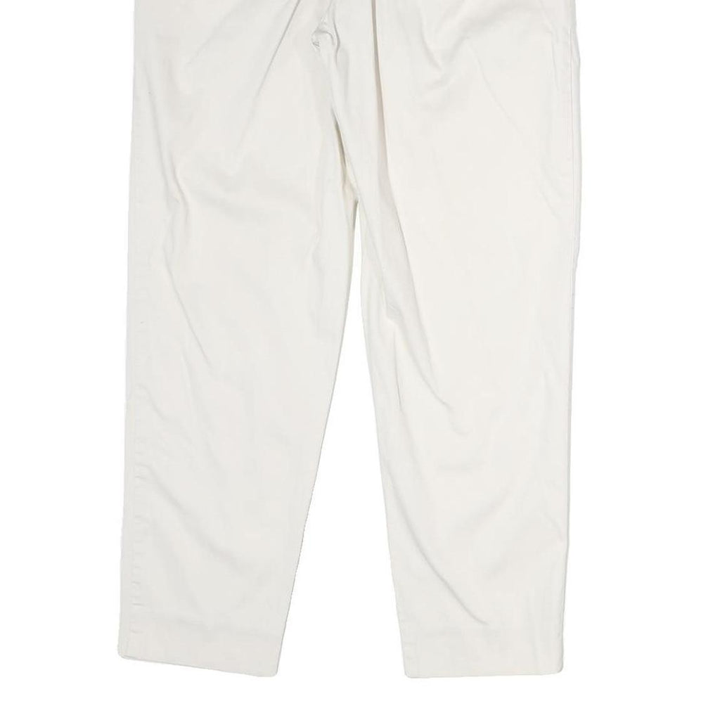 J. CREW Womens White Regular Fit Straight Leg Cotton Blend Trousers W32 L25