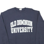CHAMPION Mens Navy Blue Old Dominion University Crew Neck L Sweatshirt