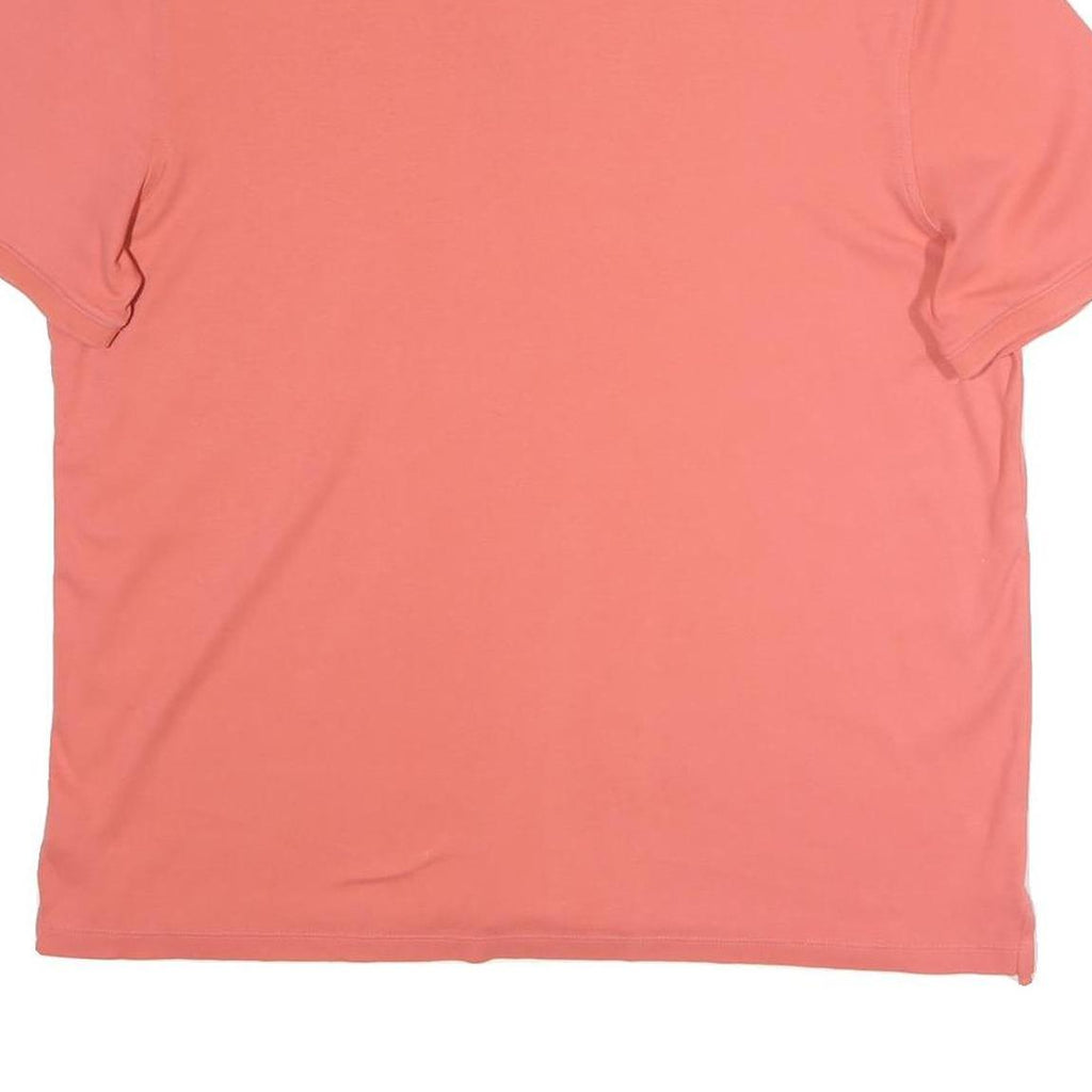 CALVIN KLEIN Mens Coral Pink Short Sleeve Plain XL Cotton Blend Polo Shirt