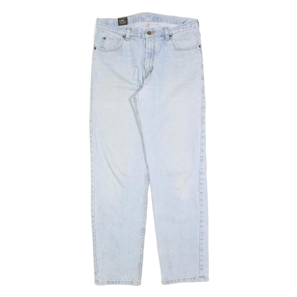 LEE Womens Jeans Blue Regular Straight Denim Light W32 L32 Zip Closure