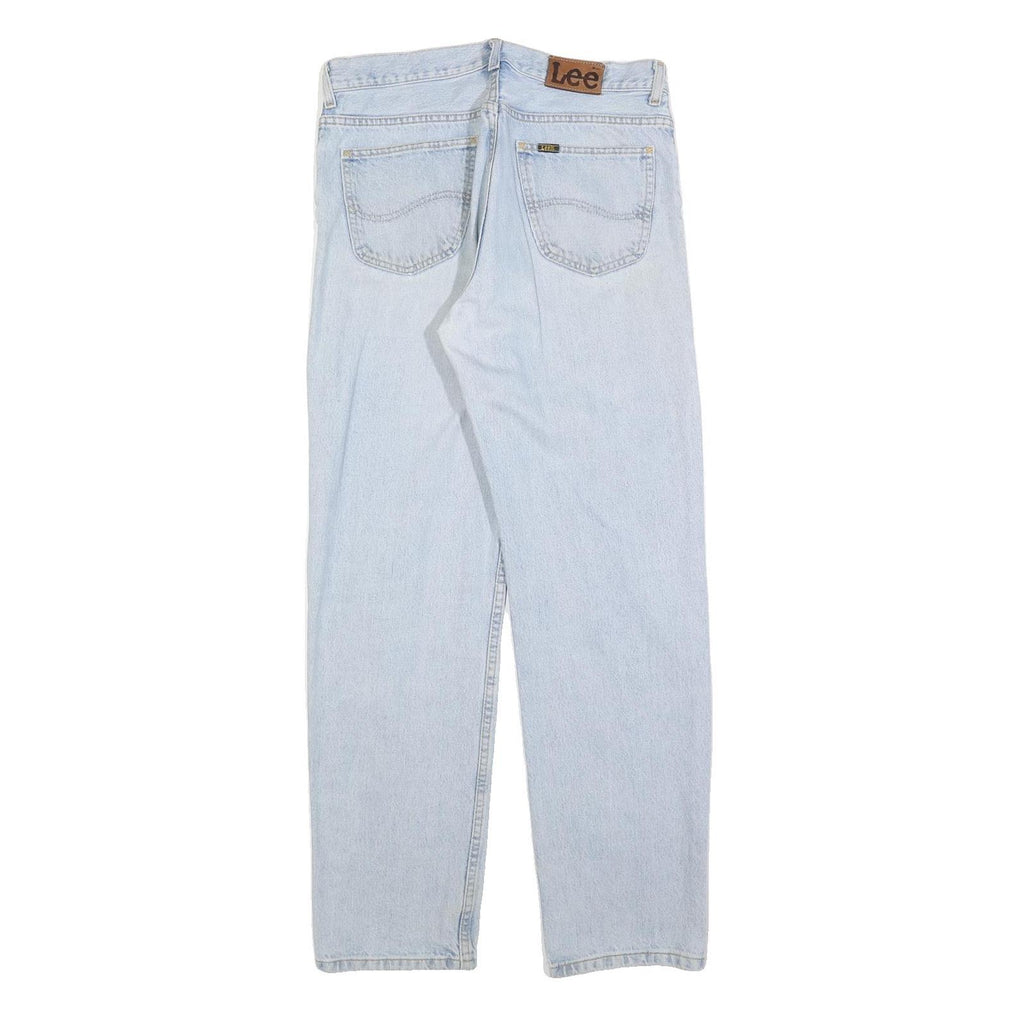 LEE Womens Jeans Blue Regular Straight Denim Light W32 L32 Zip Closure