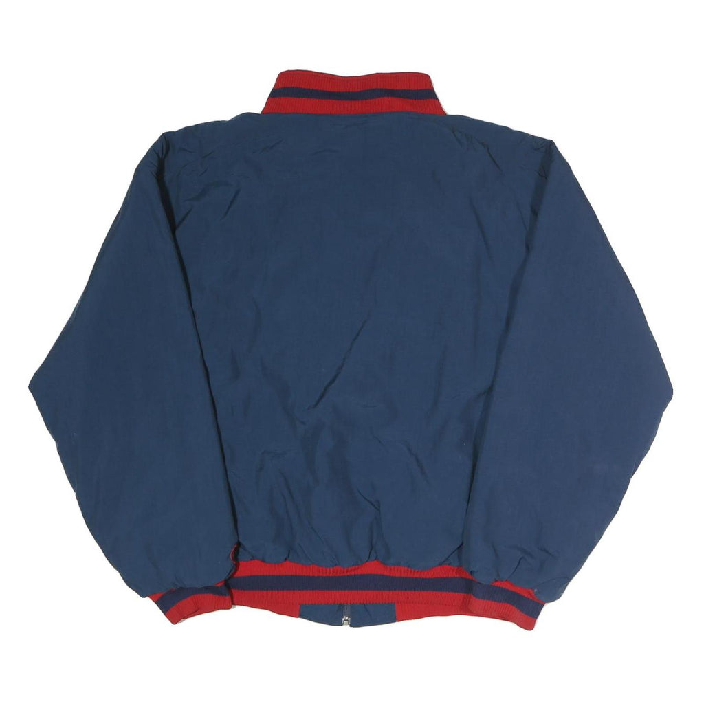 TAG Mens Navy & Red Baseball Embroidered Zip Jacket L Polyester Casual