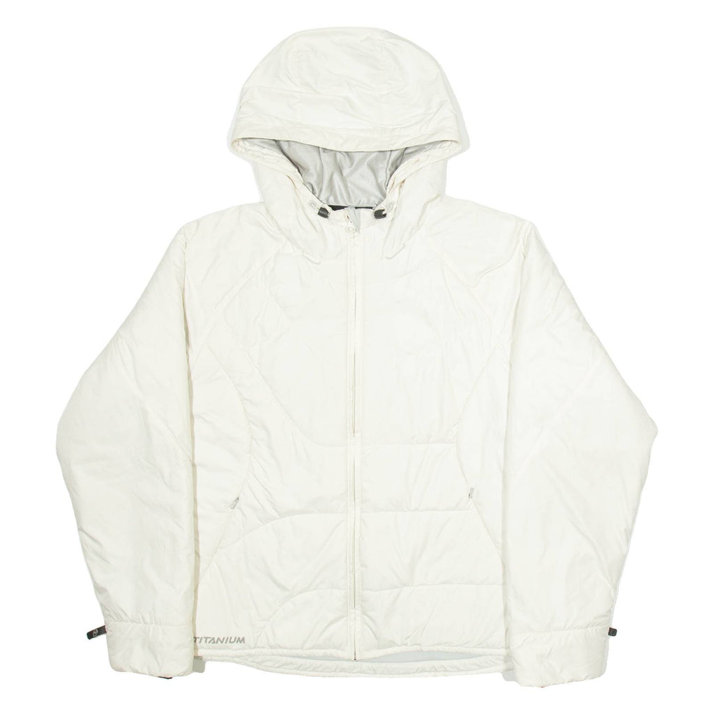 COLUMBIA Womens Jacket White Hooded L