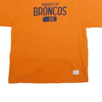 REEBOK Mens Orange Property Of Broncos Graphic T-Shirt L Short Sleeve Crew Neck
