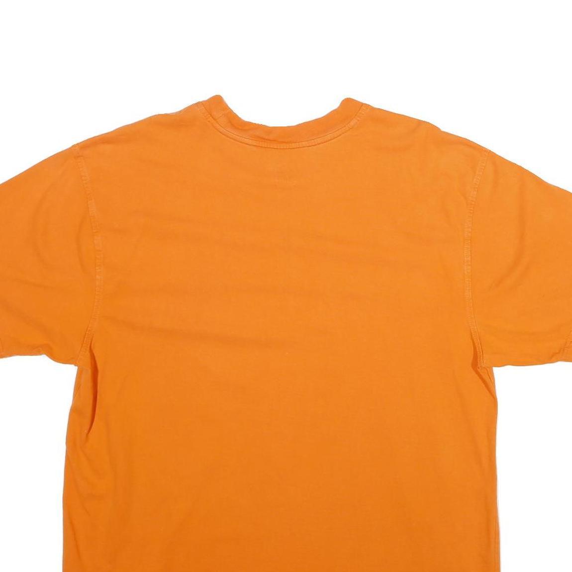 REEBOK Mens Orange Property Of Broncos Graphic T-Shirt L Short Sleeve Crew Neck