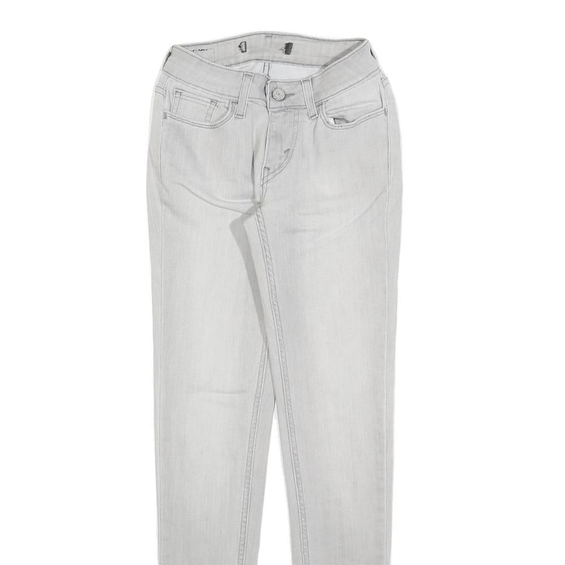 LEVI'S Womens Jeans White Slim Skinny Denim Light W24 L30 Cotton Blend Zip